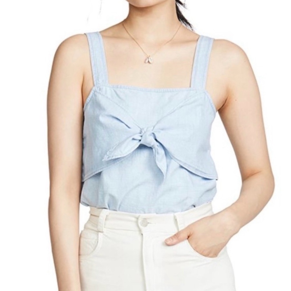 Madewell Light blue Chambray tie-front cami top size: 4